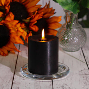 3 of 4: Richland Pillar Candles 3"x3" Black Set of 48