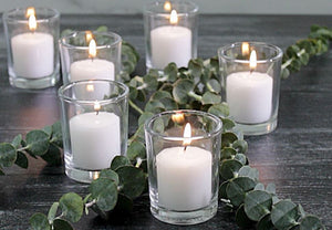 4 of 5: Richland Votive Candles Unscented White 10 Hour Set of 12