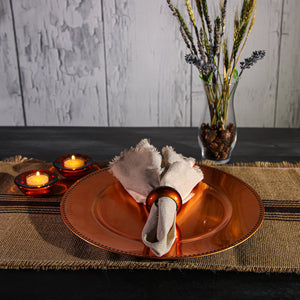 3 of 4: Eastland Chunky Tealight Candle Holder Amber Set of 12