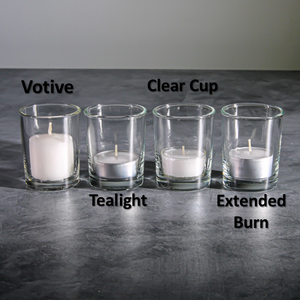 3 of 4: Richland Extended Burn Tealight Candles White Unscented Set of 100