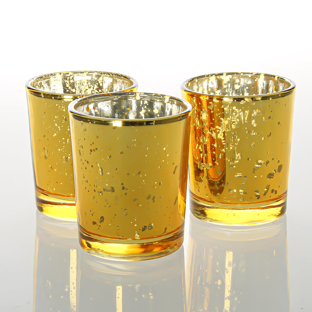 Richland Amber Gold Mercury Votive Holders - view 1