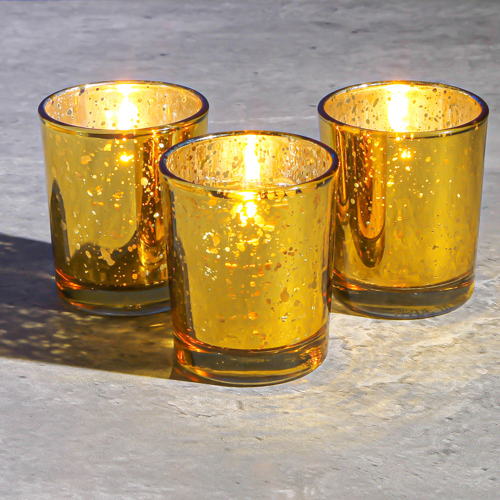 Richland Amber Gold Mercury Votive Holders