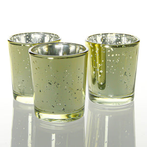 1 of 4: Richland Metallic Gold Mercury Votive Holders