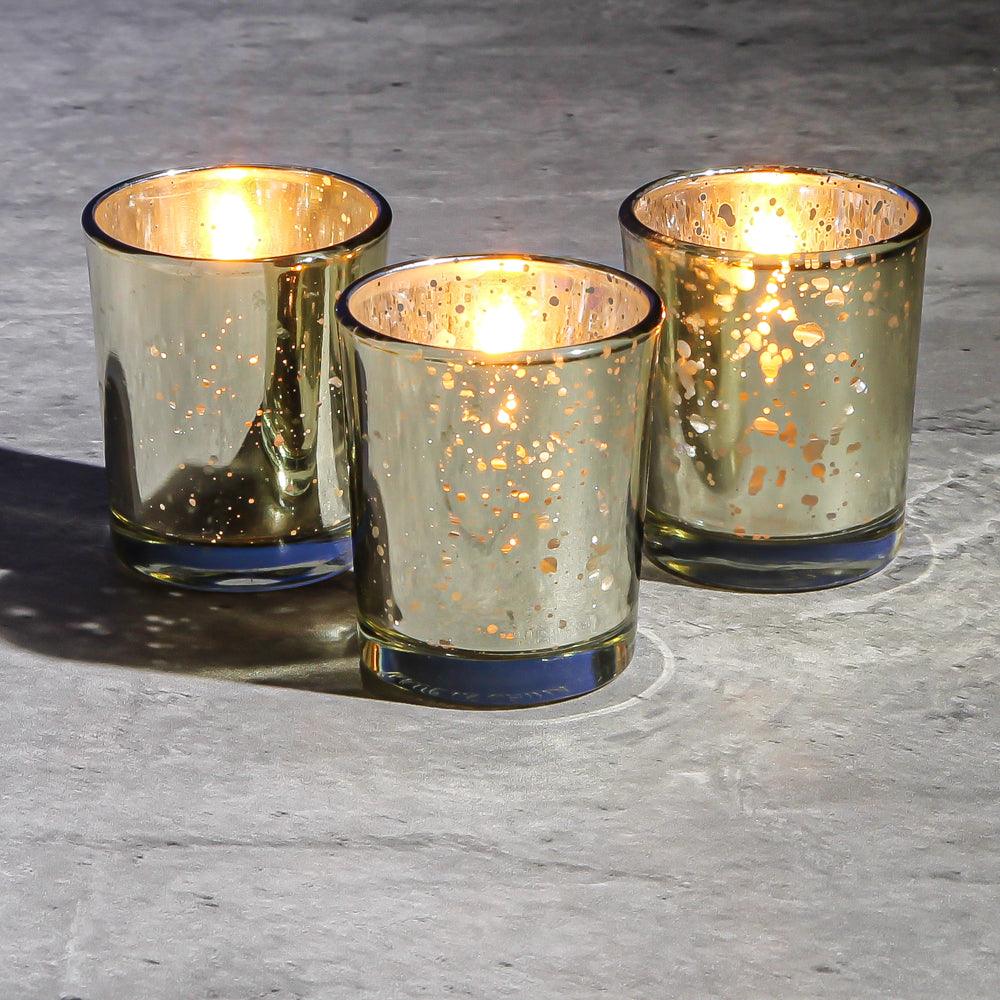 Richland Metallic Gold Mercury Votive Holders - view 2