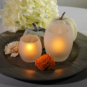 2 of 4: Eastland Petite Hurricane Votive Candle Holder Frosted Set of 12