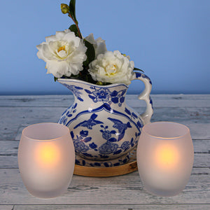 3 of 5: Eastland Grande Hurricane Votive Candle Holder Frosted