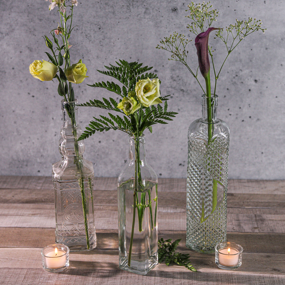 Richland Vintage Square Glass Bottle Clear - view 4