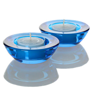 1 of 3: Eastland Chunky Tealight Candle Holder Blue