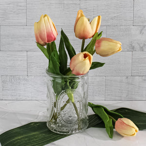 2 of 4: Richland Candle Holder Textured Glass Tall