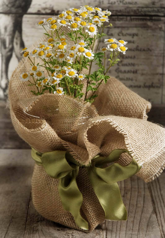 12 rustic burlap pot gift wrap 20 x 20 - view 3