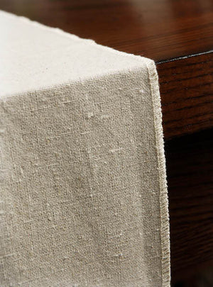 1 of 3: Natural Linen Table Runner 12.5 x 120
