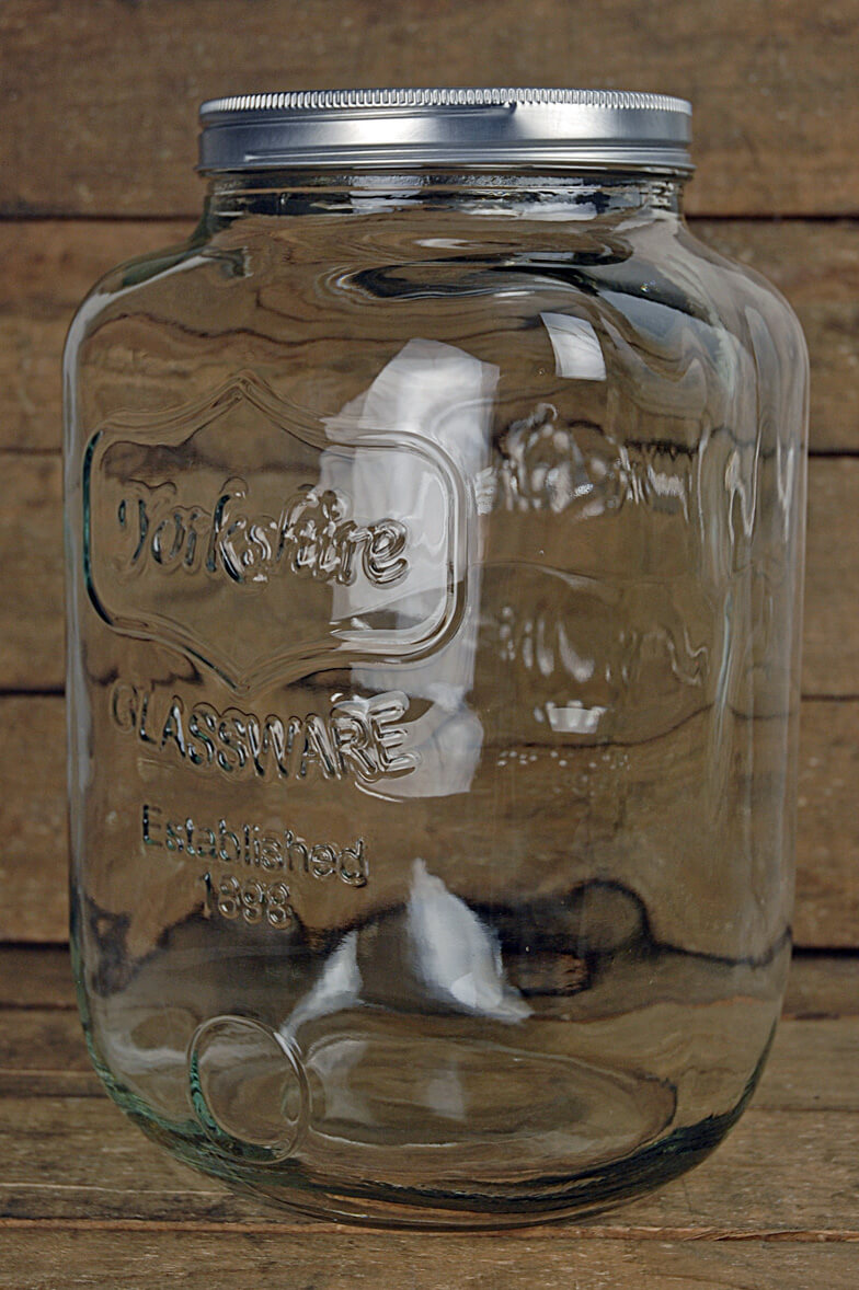 two gallon yorkshire glassware mason jar - view 1