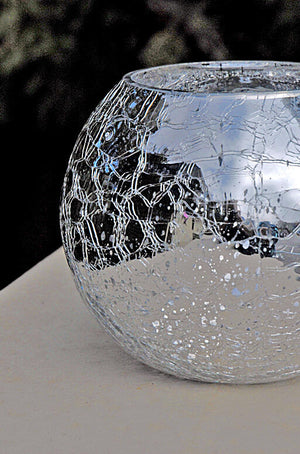 1 of 3: mercury glass silver ivy bowl 5 2 x 6 25