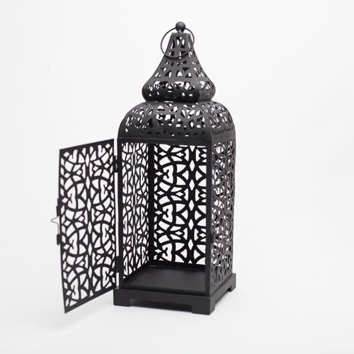 Richland Black Moroccan Temple Metal Lantern - view 4