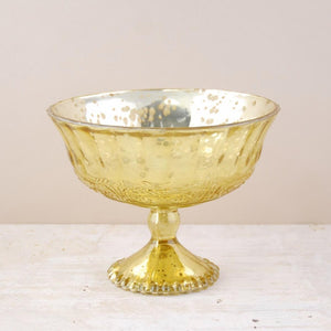 1 of 2: Gold Mercury Glass Compote 7" x 5.25"