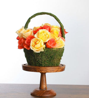2 of 3: Preserved Natural Moss Basket 12"