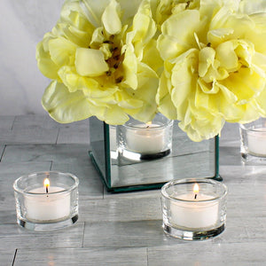 6 of 8: Richland Clear Cup Tealight Candles White Unscented Set of 500