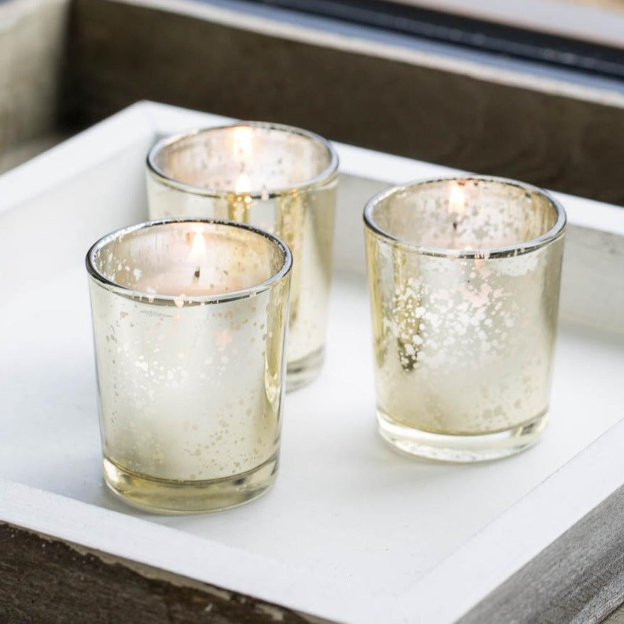 Richland Votive Candles & Mercury Votive Holders Set of 12 - view 2