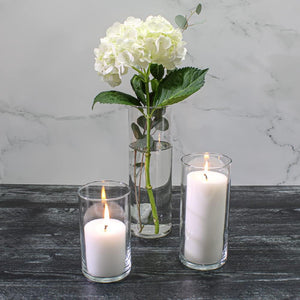 3 of 5: Eastland Cylinder Pillar Candle Holders 6" , 7.5" & 10.5" Set of 3