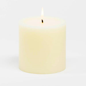 3 of 5: Richland Pillar Candles 4 x4", 4"x6" & 4"x9" Ivory Set of 3