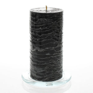 1 of 3: Richland Rustic Pillar Candle 3"x 6" Black Set of 6