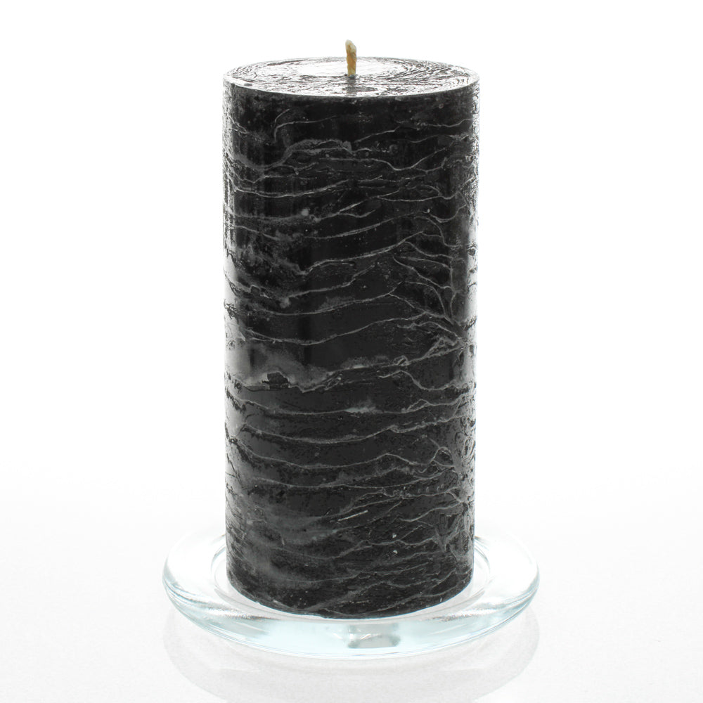 Richland Rustic Pillar Candle 3"x 6" Black Set of 24 - view 1