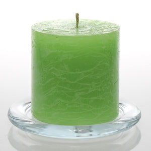 1 of 2: Richland Rustic Pillar Candle 3"x 3" Green Set of 12