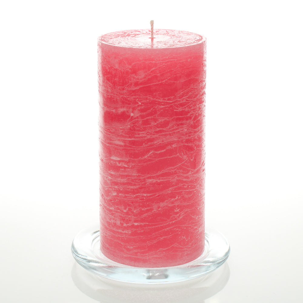 Richland Rustic Pillar Candle 3"x 6" Pink - view 1