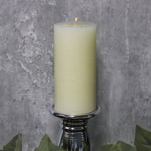 2 of 3: Richland Rustic Pillar Candle 3"x 6" Light Ivory