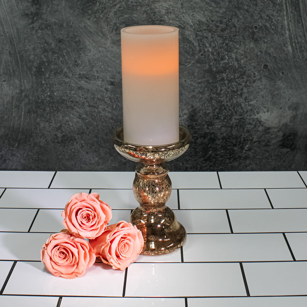 richland flameless led pillar candle 3 x 6 white - view 2
