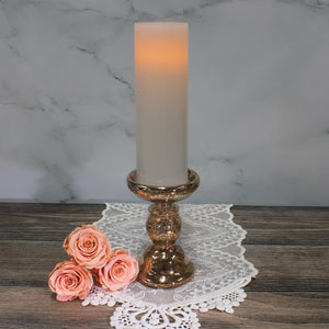 2 of 5: Richland Flameless LED Pillar Candles 3"x9" White Set of 6