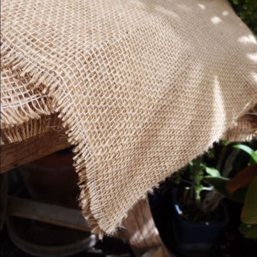 Rustic Burlap Bouquet/Pot Wrap Squares 20x20 Pack of 12 - view 2