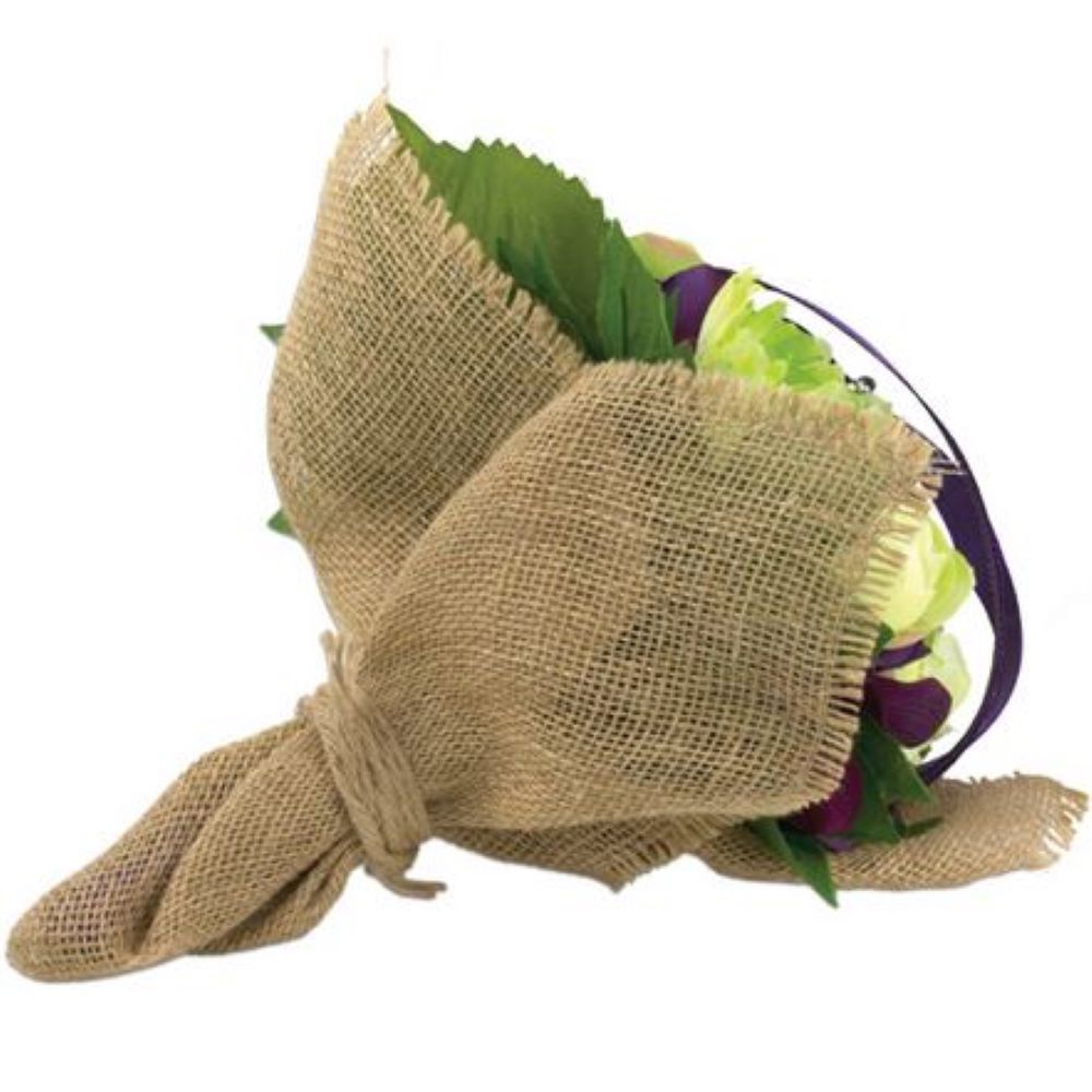 Rustic Burlap Bouquet/Pot Wrap Squares 20x20 Pack of 12 - view 1