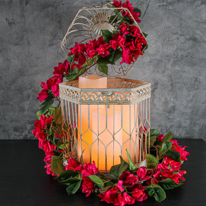 3 of 4: Richland 4" x 10" Large LED Pillar Candle with Wavy Top