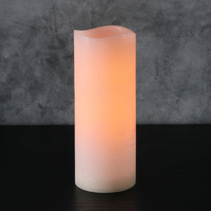 4 of 4: Richland 4" x 10" Large LED Pillar Candle with Wavy Top