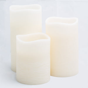 5 of 5: richland led big pillar candles ivory 6 x 12 set of 4