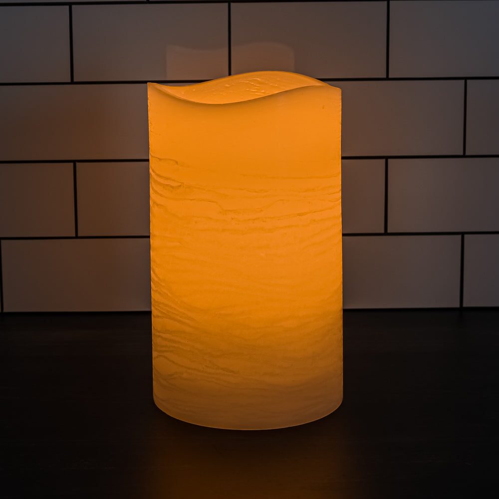 richland led big pillar candles ivory 6 x 10