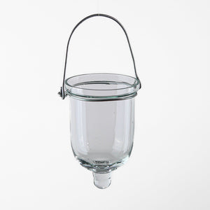 1 of 5: Hanging Glass Tealight Candle Holder w/Wire Hanger 3"