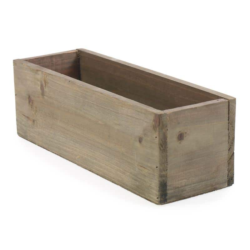 Wood Planter Box 11.75"x4"x4" Natural Brown - view 3