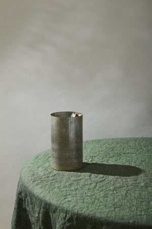 5 of 5: Norah Corrugated Zinc Vase 7"