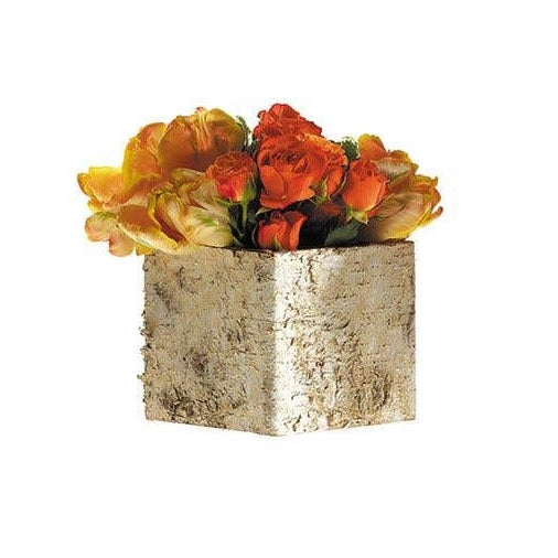 Birch Bark Square Pot w/Liner 4.5x5 - view 4