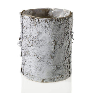 1 of 4: Whitewashed Birch Bark Vase 4.75x6