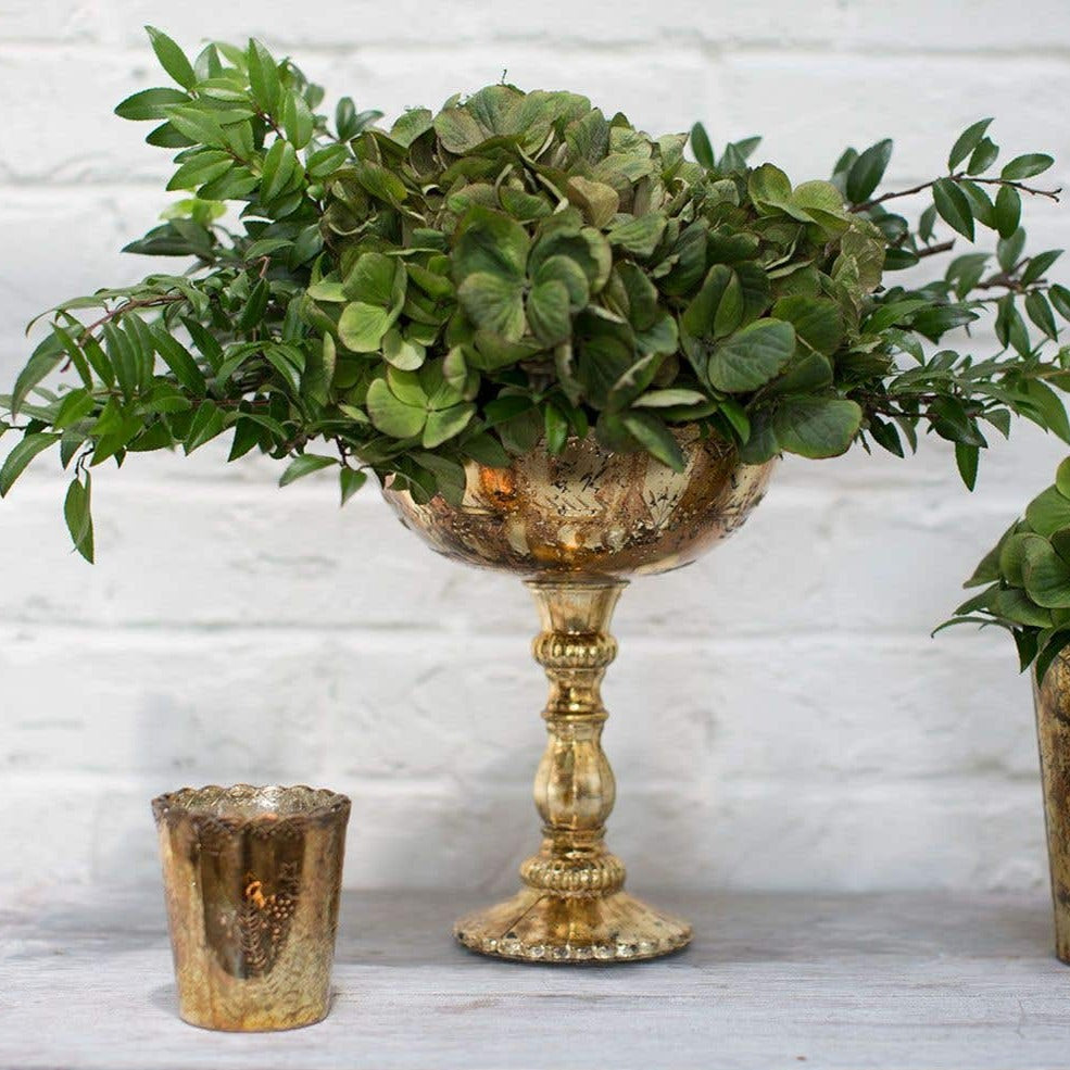 Desiray Glass Compote 9.5" Gold - view 4