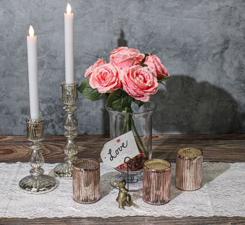 8in Hurricane Vase & Candle Holder - view 4
