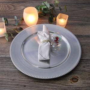 2 of 4: Richland Beaded Charger Plate 13" Silver