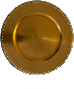 1 of 2: Richland Beaded Charger Plate 13" Gold Set of 12