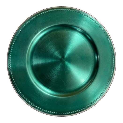 Richland Beaded Charger Plate 13" Aqua Blue Set of 48