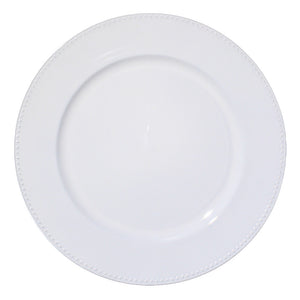 1 of 5: Richland Beaded Charger Plate 13" White