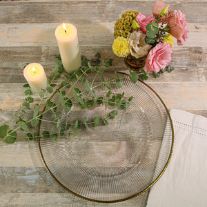 3 of 4: Richland 13" Gold Rim Glass Charger Plate Set of 12