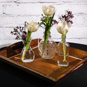2 of 3: Richland Glass Bud Vase Clear Teardrop